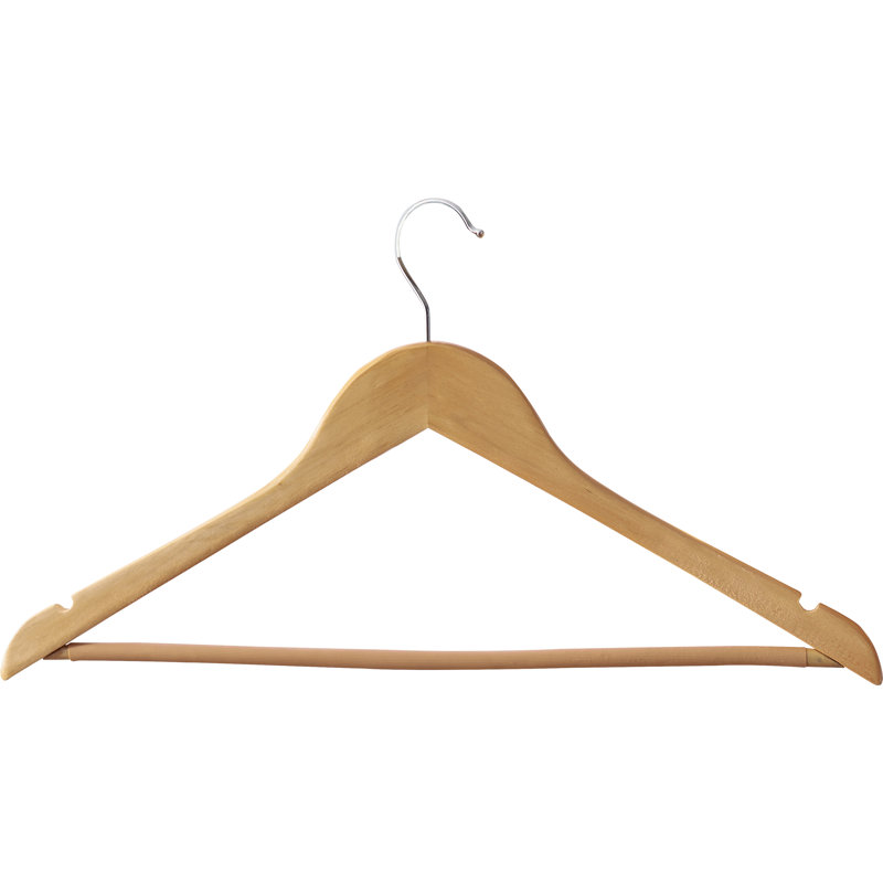 Maple Wood Non-Slip Clothes Hangers with 360° Swivel Hook, 24-Pack