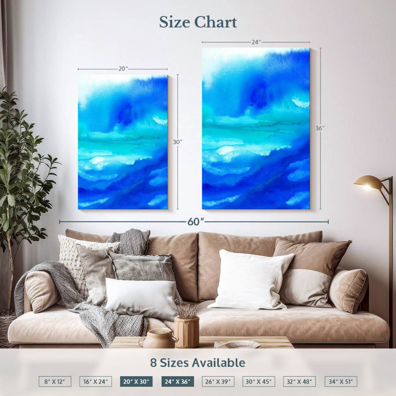 Ciel bleu Avery Rise, H 36 po x l 24 po