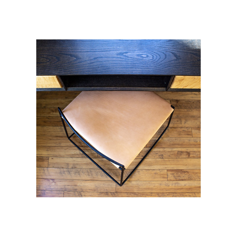 Tabouret à dossier actif Mia, Noir mat