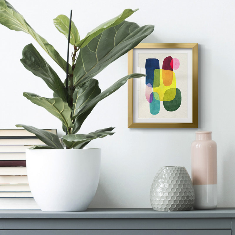 Sunlit Spectrum II, Blanc, Papier avec cadre doré