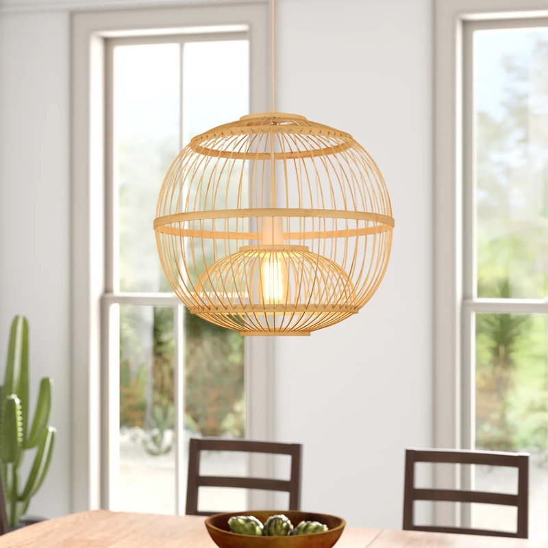 Luminaire suspendu sphère 1 lumière Loggins, H 13 po x l 13 po x P 13 po