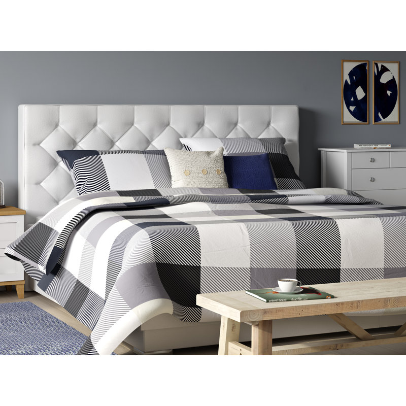 Hovagim Upholstered Bed, White, 160 x 200cm