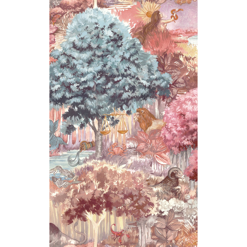Rouleau de papier peint L 33 pi x l 21 po, Rose