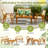 4 Piece Outdoor Seating Group with Rectangular Solid Wood Table-5497869