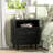 Carmelyn Black nightstand with 2 drawer