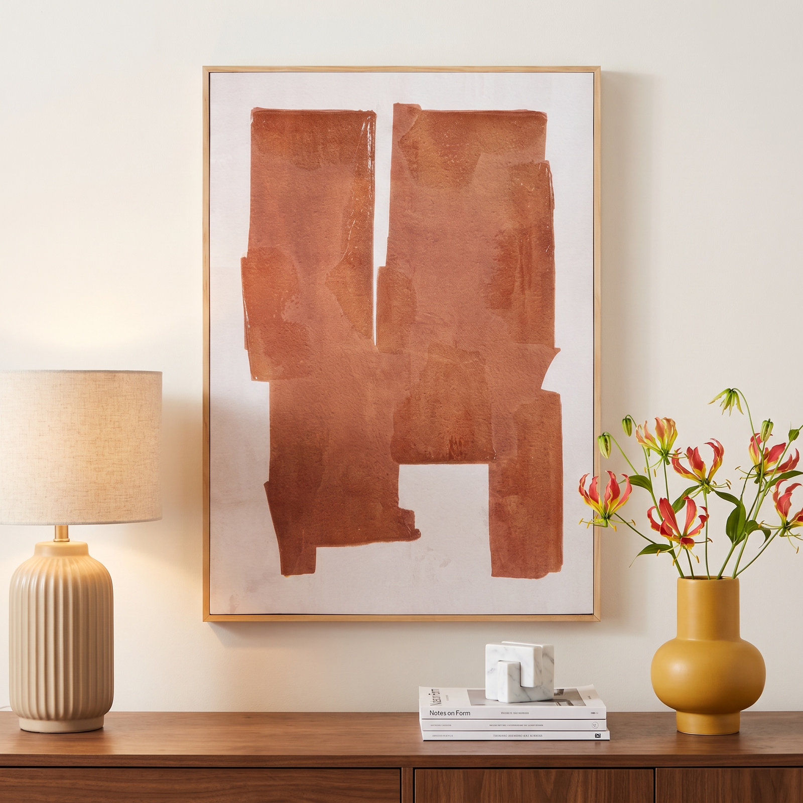 Modern & Contemporary Framed Canvas, Vertical