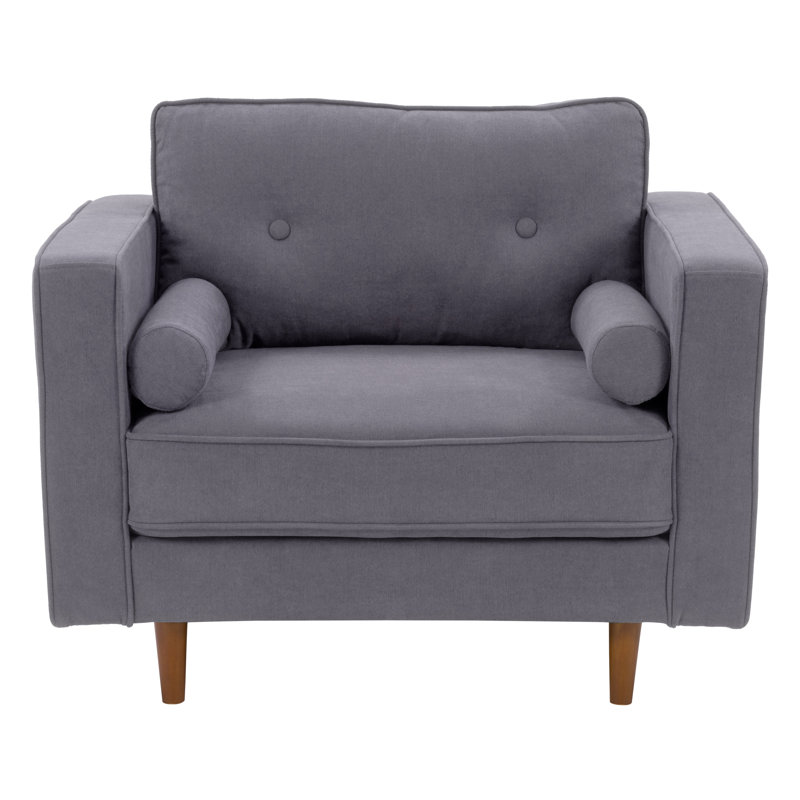 Fauteuil Auxence, Polyester gris clair