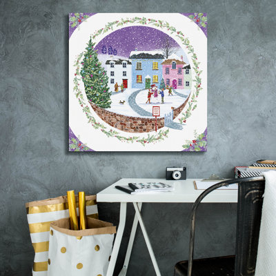  «Christmas Village» par Elle Media Group, art mural sur toile, 26 po x 26 po