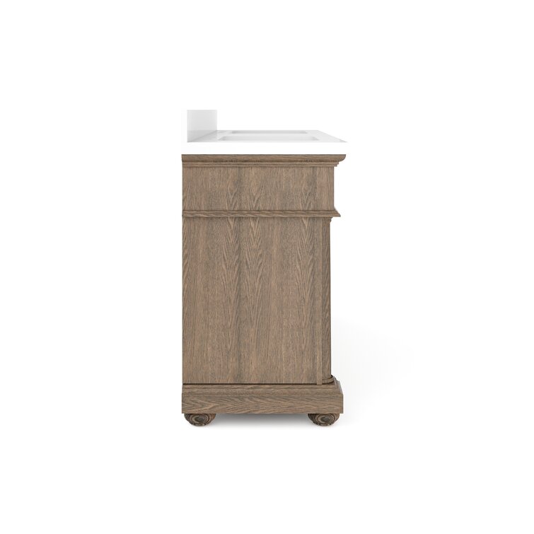 Annaline 72'' Free-Standing Double Bathroom Vanity with Engineered Stone Vanity Top Lark Manor Base Finish: Silver Gray