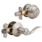 Complete Tustin Entry Lever Set with Single Cylinder Deadbolt