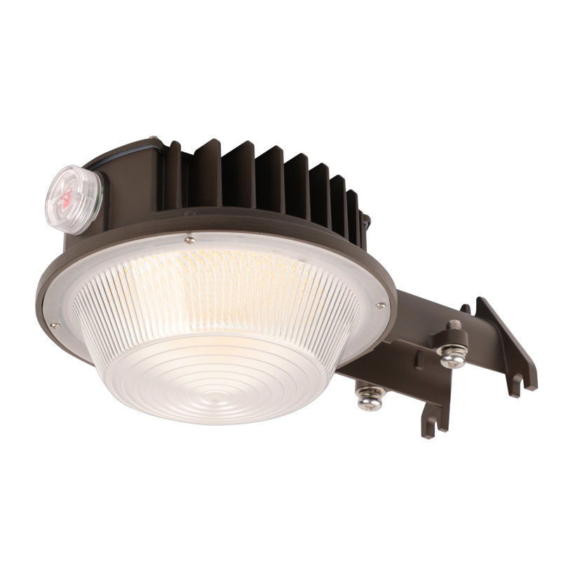 Pinegreen Matte Brown LED Dusk-to-Dawn Outdoor Floodlight