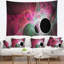 Tapisserie abstraite avec ailes d'ange fractales roses-28497218