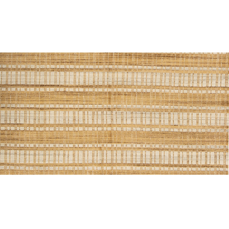Tapis brun clair / ivoire de haute qualité noué à la main