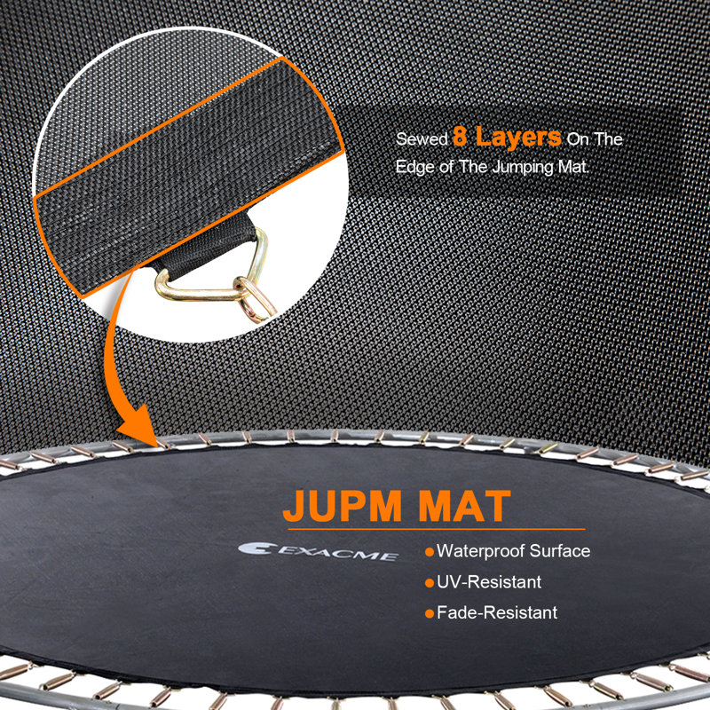15 FT Blue Round Trampoline with Enclosure and Ladder