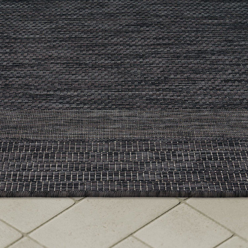 Bellmead Machine Woven Anthracite Indoor/Outdoor Rug, Square 200cm