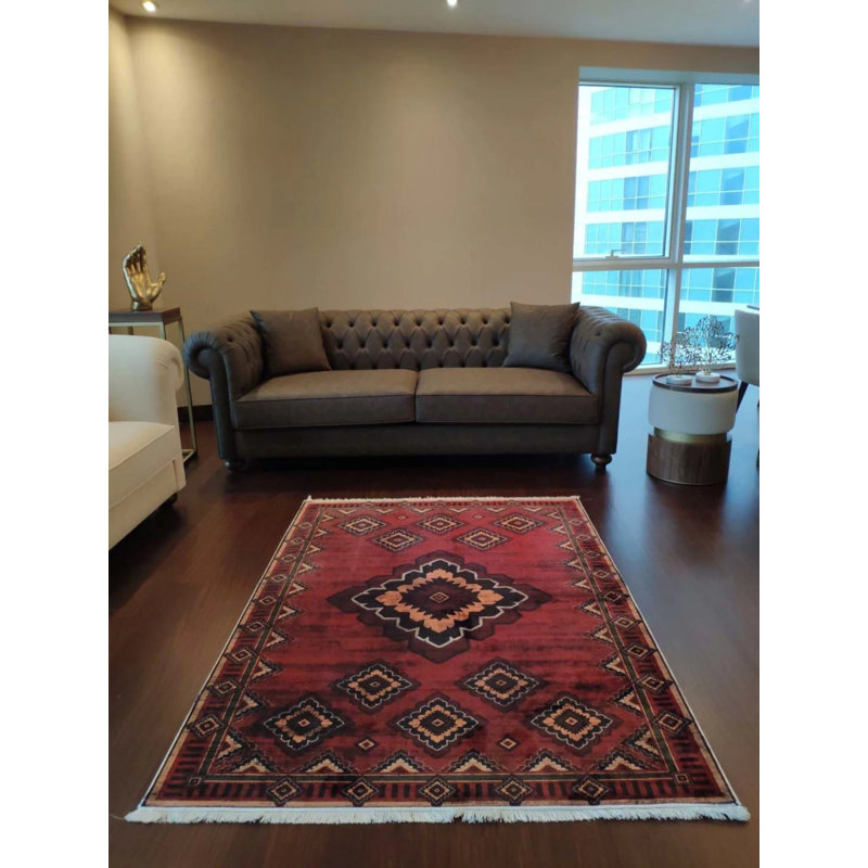 Tapis en coton Landree avec envers antidérapant, Rectangle 2 pi 7 po x 11 pi 6 po