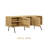 Doud TV Stand with 3 - 4 Doors for TVs up to 75’’, Media Console with Vertical Groove Design and Metal Legs, Modern Entertainment Center for Living Room and Bedroom, Effortless Assembly-955401312-955401317