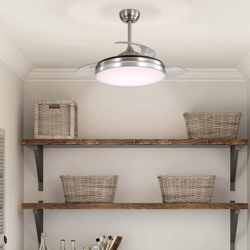 Ceiling Fan with LED Lights, Nickel