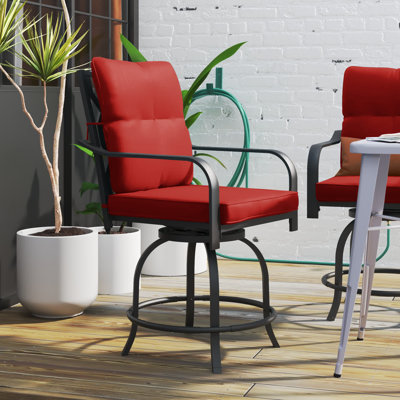 Housel Isabella High Swivel Bar Stools/Chair Set for Home Patio Back Yard, Cafes, Bistro by Trent Austin Design