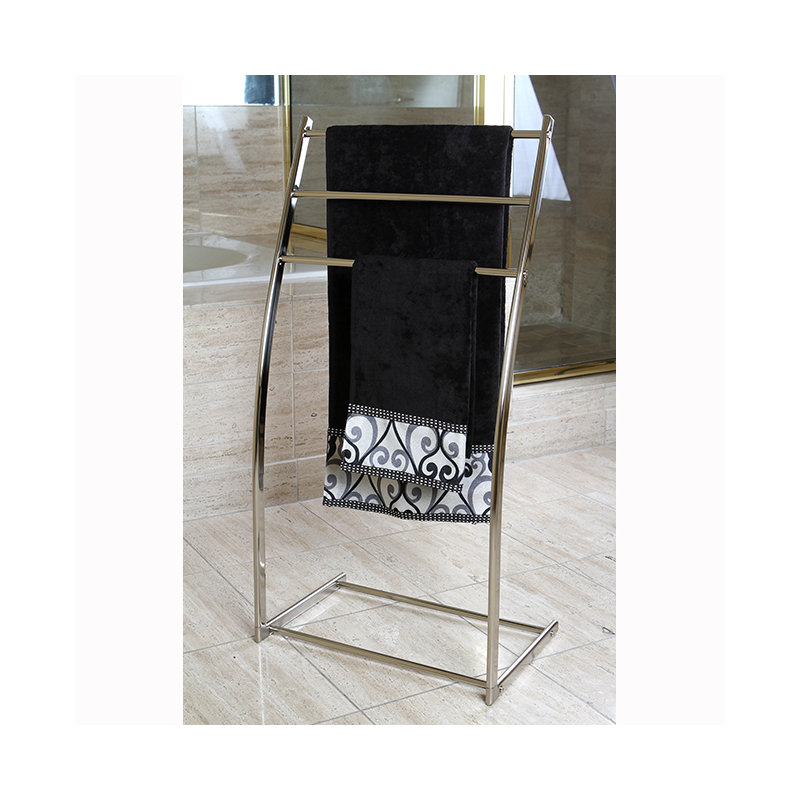 Kingston Brass Edenscape Freestanding 3-Bar Towel Rack, Brushed Nickel
