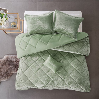 Crushed Sherpa Reversible Comforter Set