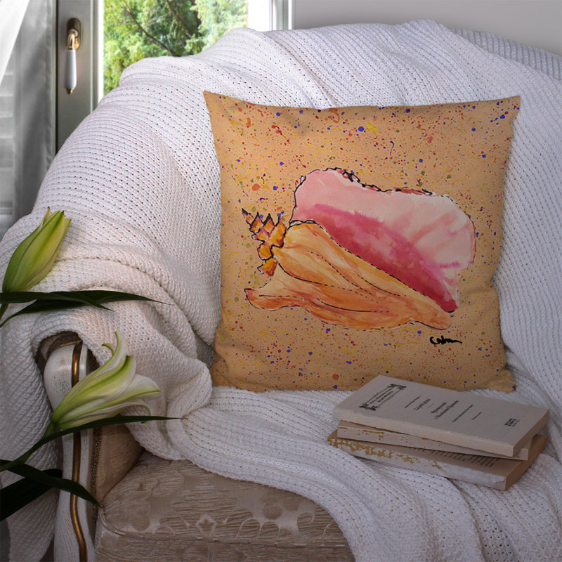 Coussin décoratif intérieur / extérieur orange Shells