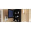 Armoire de rangement murale noire 20 po, style moderne, tablettes réglables, porte simple, bois massif et métal, charnières, armoire de rangement Space For