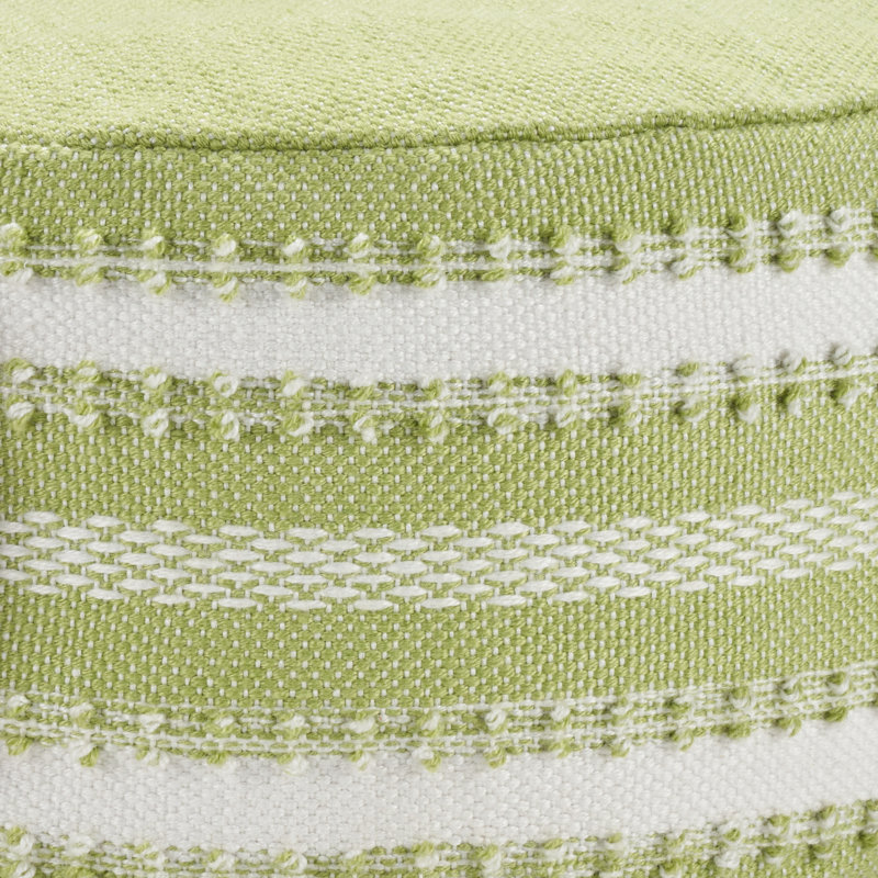 Hutcheson Upholstered Pouf, Lime Green