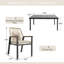 Ensemble de salle à manger d'extérieur extensible de 84 po avec chaises en rotin Kerrie-356318302