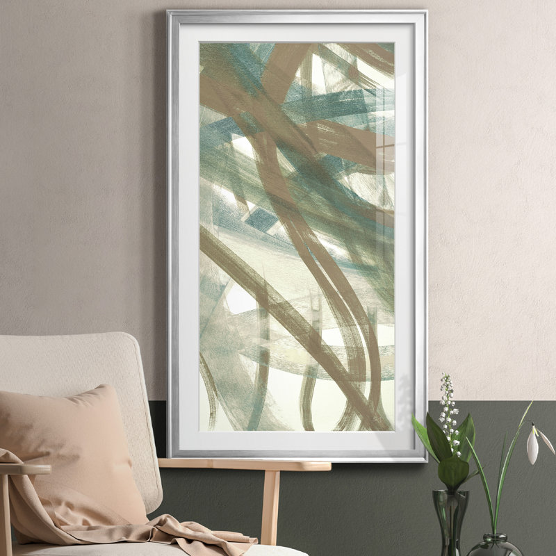 Intertwined II - cadre photo, reproduction d'art, H 14,5 po x l 26,5 po x P 1,5 po, Papier avec cadre argenté