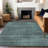 Premium Machine Washable Prisco Teal Rug-1942963755