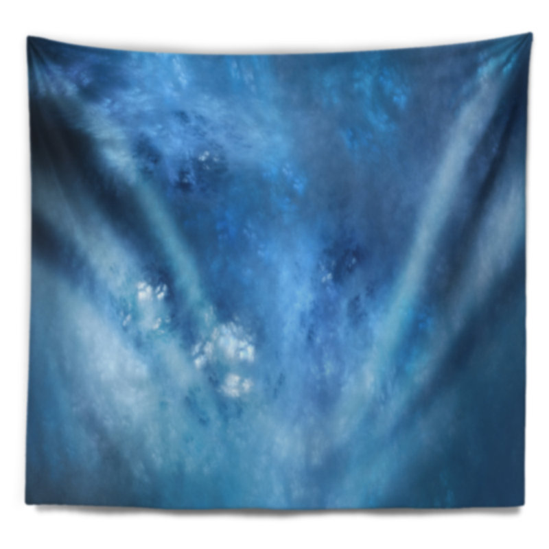 Tapisserie abstrait flou clair avec étoiles, H 78 po x l 92 po