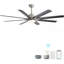 Ventilateur de plafond 66 pouces à profil bas en ABS avec lumières à intensité variable et moteur à courant continu réversible silencieux à 6 vitesses pour l'intérieur-123229021