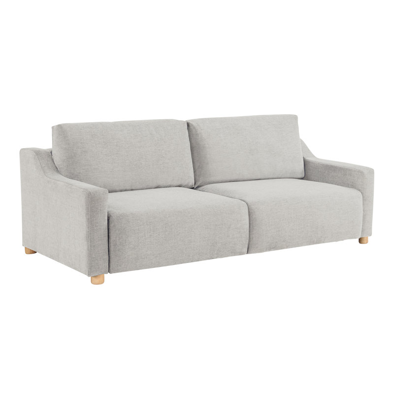Serta Gabi 90.2" Upholstered Queen Size Convertible Sleeper Sofa, Cream Chenille