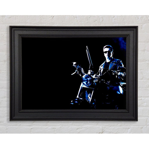 Ebern Designs Terminator Bike Blue - Single Picture Frame Print ...