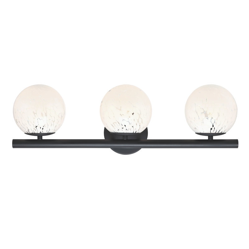 Éclairage pour meuble-lavabo 3 lumières Folgert, Noir mat