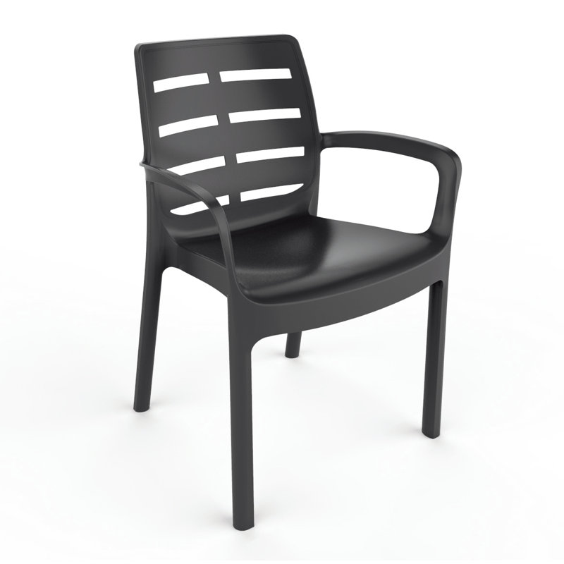 Patio Perfection Premium All-Weather Wicker Outdoor Stacking Dining Armchair