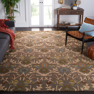 Cannen Hand Tufted Wool Floral Rug