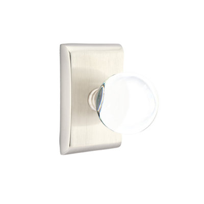 Ensemble de boutons de confidentialité Emtek avec rosette Neos et bouton en verre Bristol