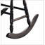Chaise berçante noire à dossier fuselé