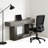 Dark Gray Wood Console Table With Open Base For Small Entryways