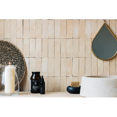 Zellige Natural Unglazed 2 x 6