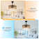 20"  Ceiling Fan with Light, Hand-Made Rattan String Shade, 6 Light and 3 Fan speed