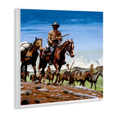 Santa Fe Trail Cowboys, plaque murale, design par Wind River Studios
