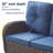 Gaetanino 5-Person Outdoor Wicker Sofa Seating Group with Cushions and Side Table-375076053-375076052