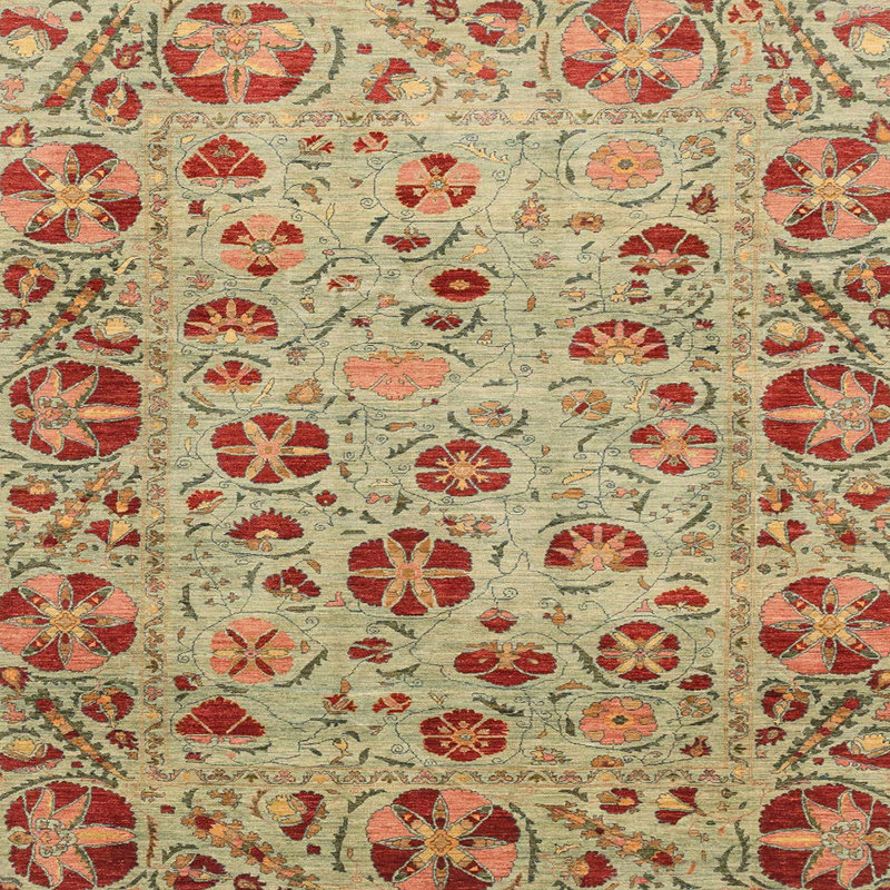 Tapis abstrait moderne 3804, Carré 8 pi