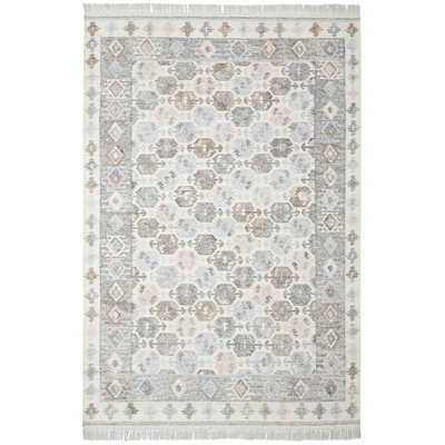 Rectangle Abstract Hand Woven Kilim Indoor / Outdoor Area Rug
