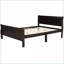 Base de lit plateforme en bois pour grand lit - aucun sommier nécessaire, capacité de 400 lb, espresso pour la chambre principale