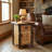 Fireside Lodge Hickory Log Enclosed End Table - Cognac-14233924