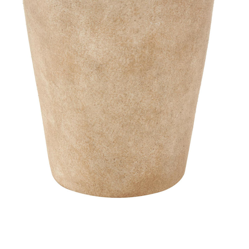 Birch Lane™ Brera Ceramic Antique Style Textured Vase With Shadings And Handles, Light Brown